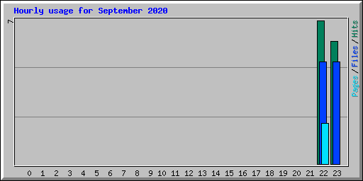 Hourly usage for September 2020